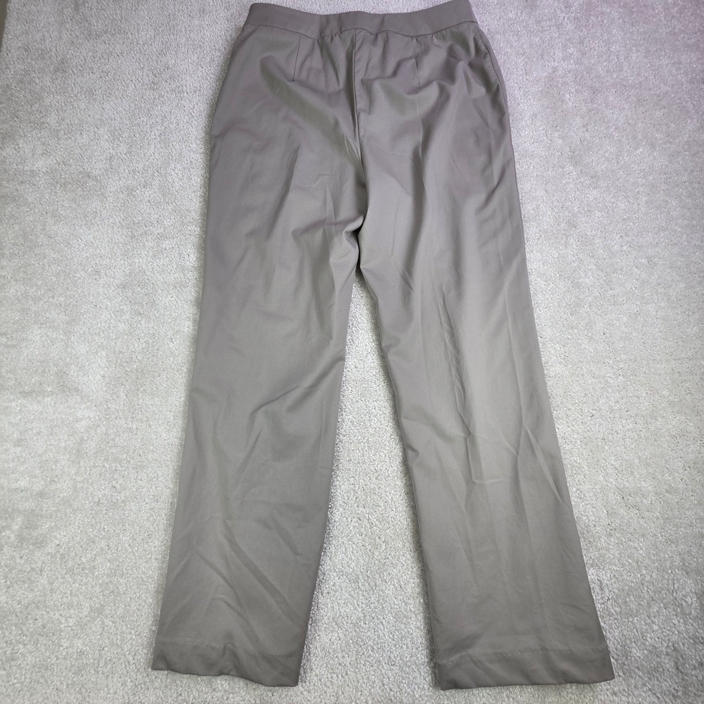 Lafayette 148 New York Barrow Virgin Wool Straight Leg Pants Taupe Grey Size 6 - Picture 3 of 12